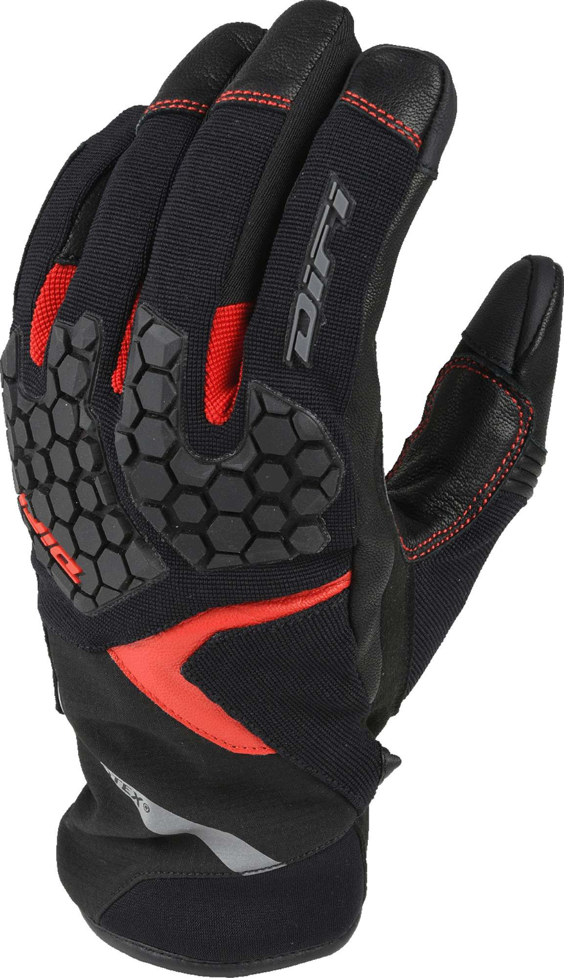 DIFI La Oroya Aerotex vandtætte motorcykelhandsker sort/rød 4XL Figur 1