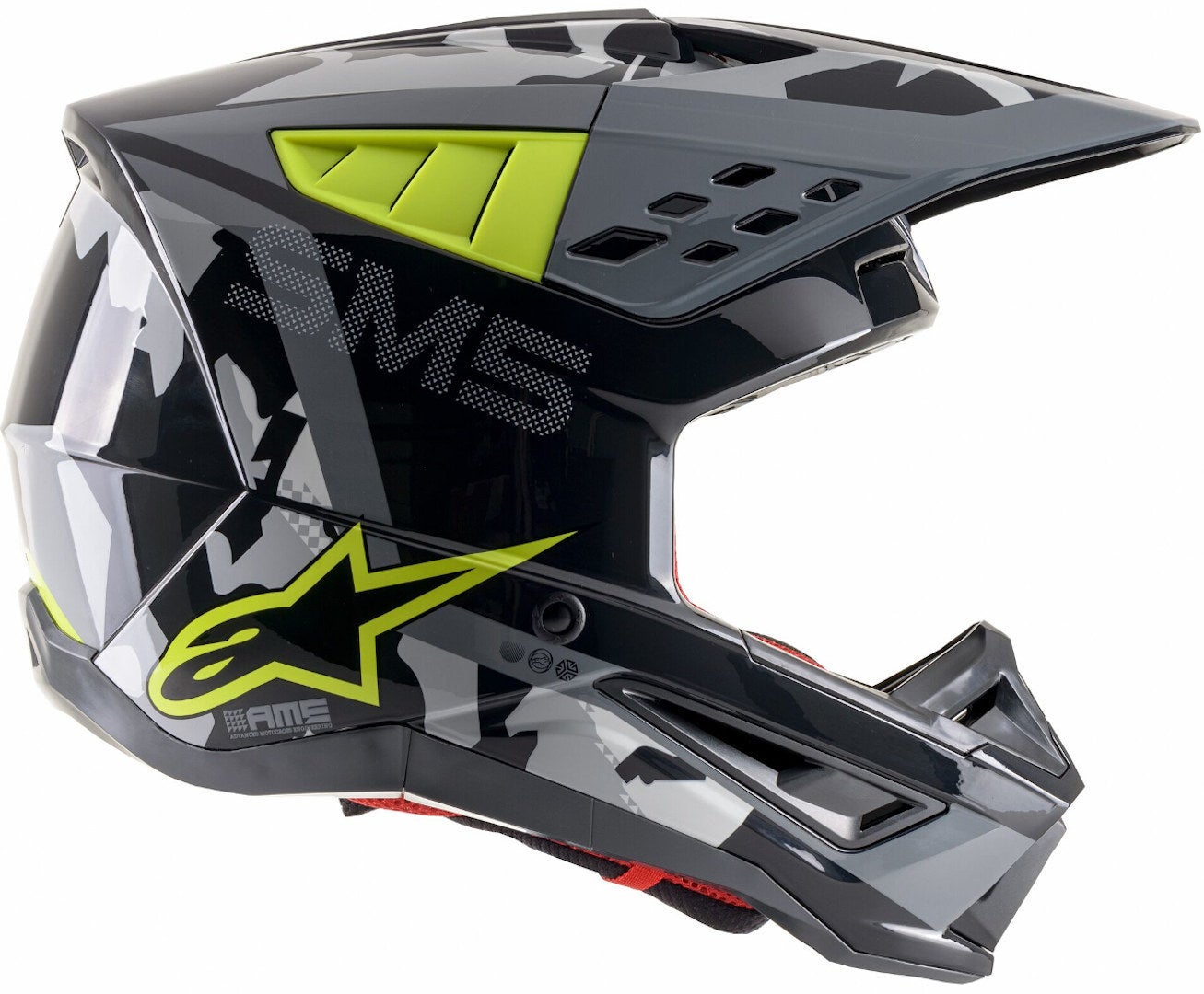 Alpinestars S-M5 Rover Casque de motocross Noir/Gris/Vert S (55/56) Figure 4