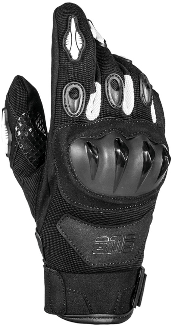 GMS Tiger Motorcycle Mănuși de motocicletă alb/negru XL Figura 1