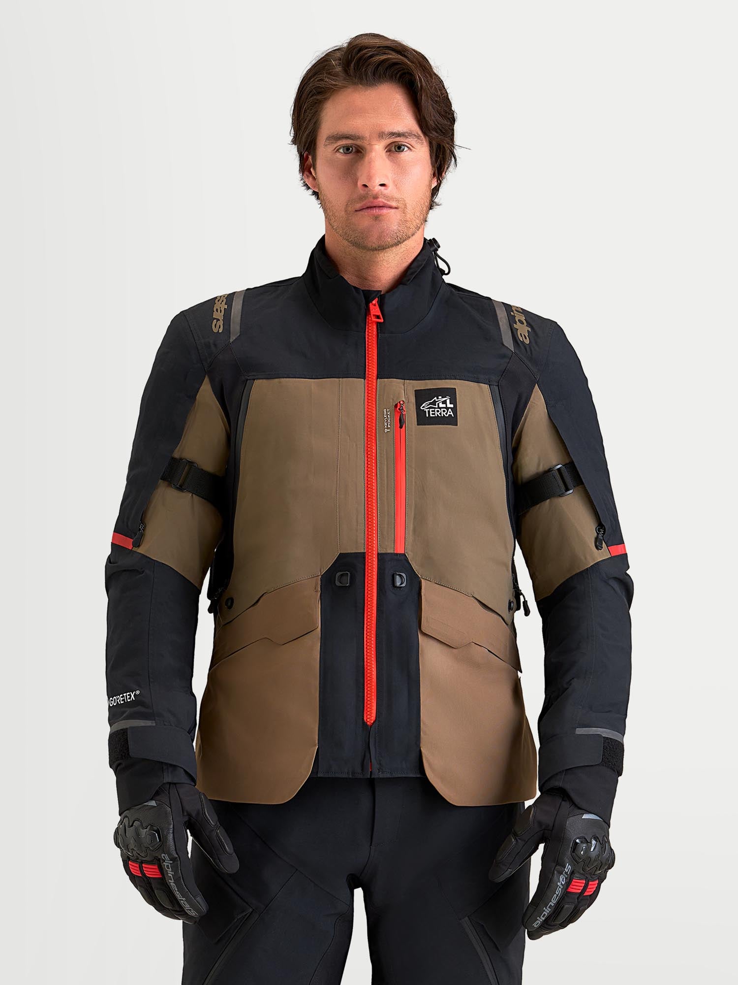 Alpinestars ST-7 V2 2L Gore-Tex Veste textile moto imperméable Marron/Noir M Figure 9