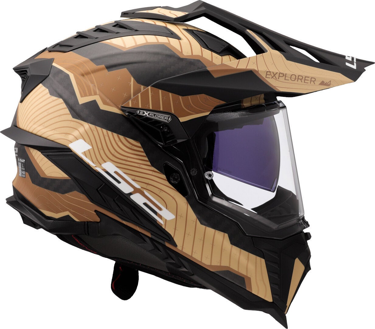 LS2 MX701 Explorer Carbon Trick Casco da motocross Sand matt M (57/58) Figura 6