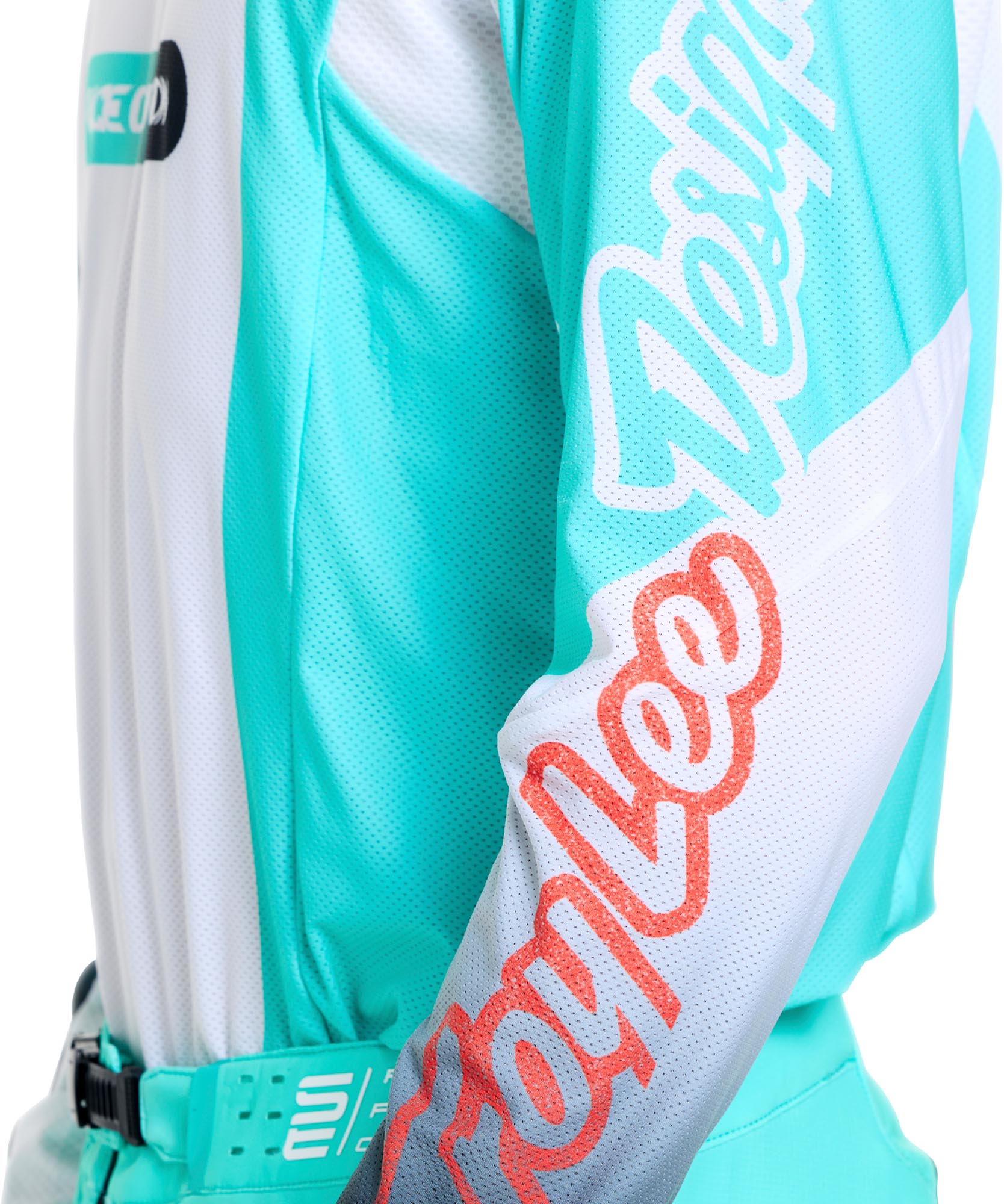 Troy Lee Designs SE Pro Sever Tricou de motocross Alb/turcoaz/negru L Figura 5