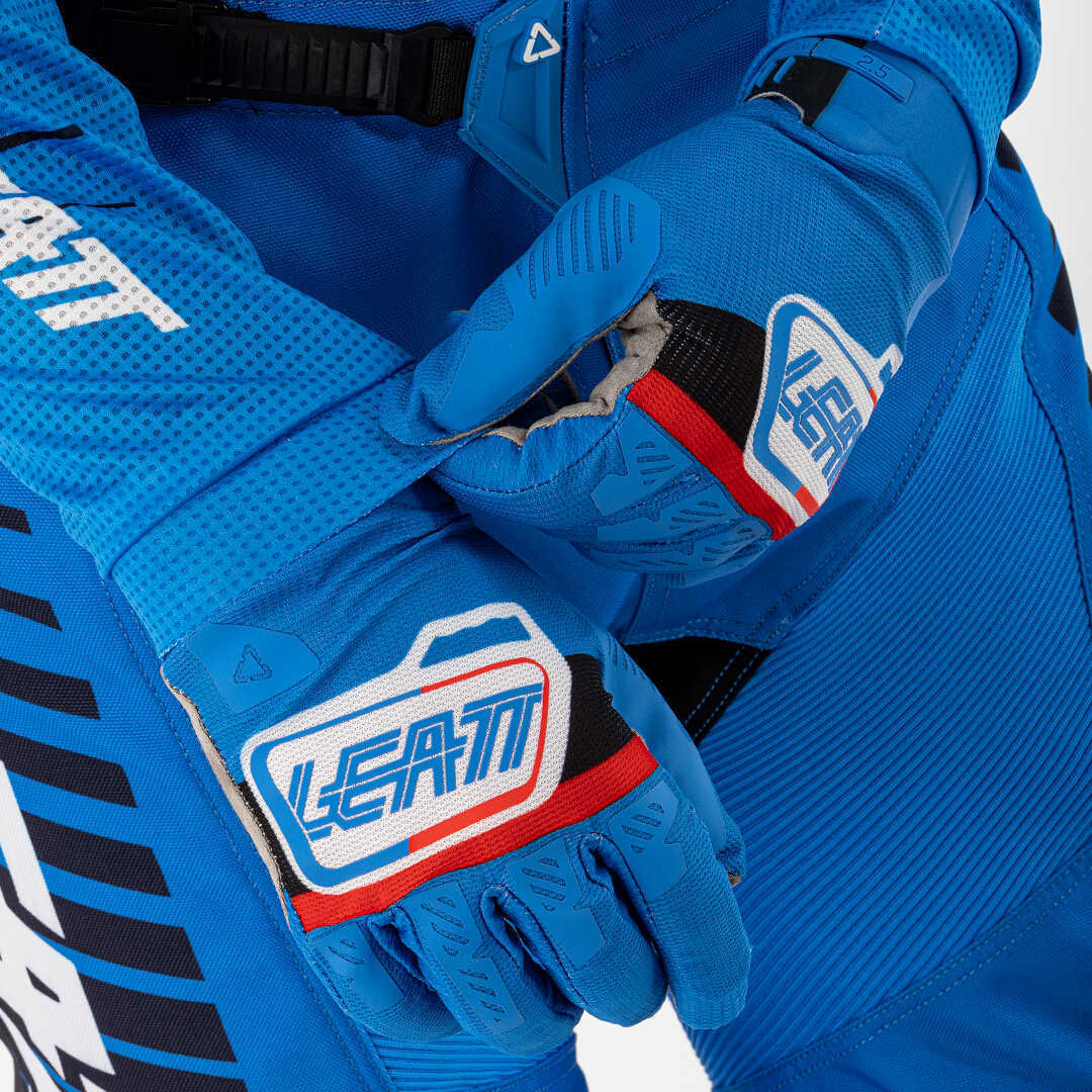 Leatt 3.5 Ride Kit Stripes 2025 Set Maglia e Pantaloni Motocross blu L Figura 10