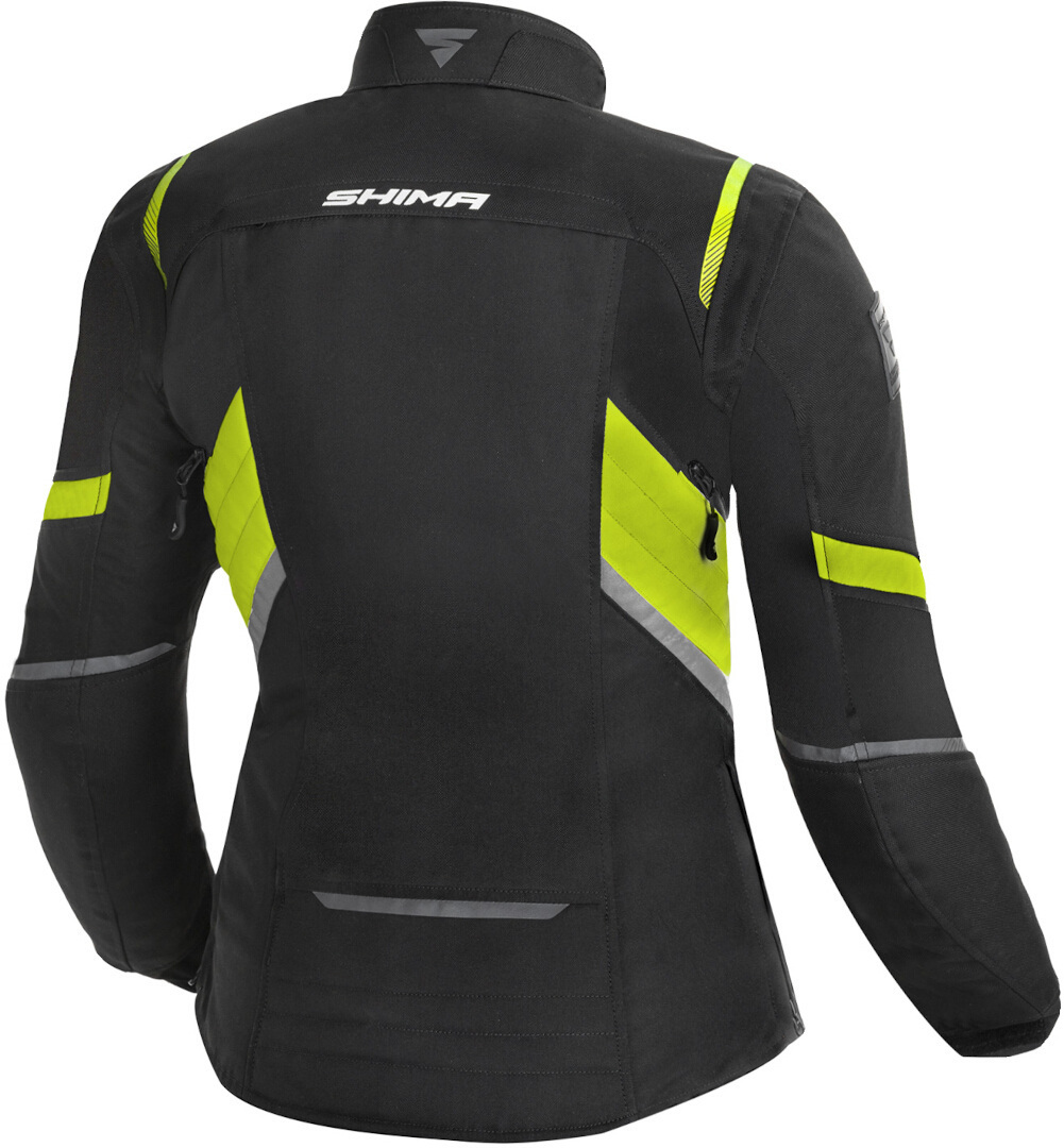 SHIMA Rush Jachetă textilă impermeabilă pentru motociclete negru/galben XS Figura 2