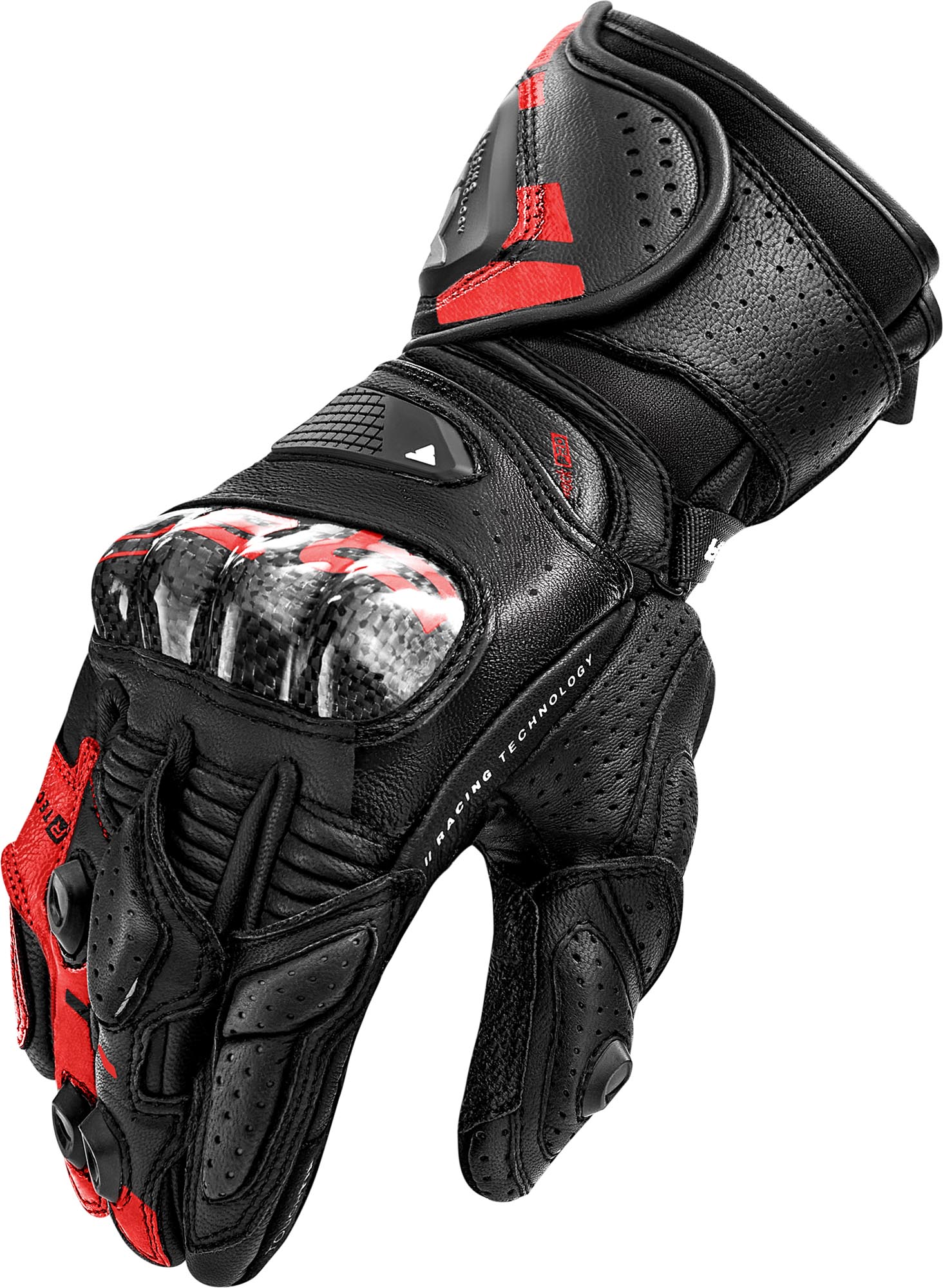 SHIMA RS-3 Motorcykelhandsker sort/rød M Figur 2