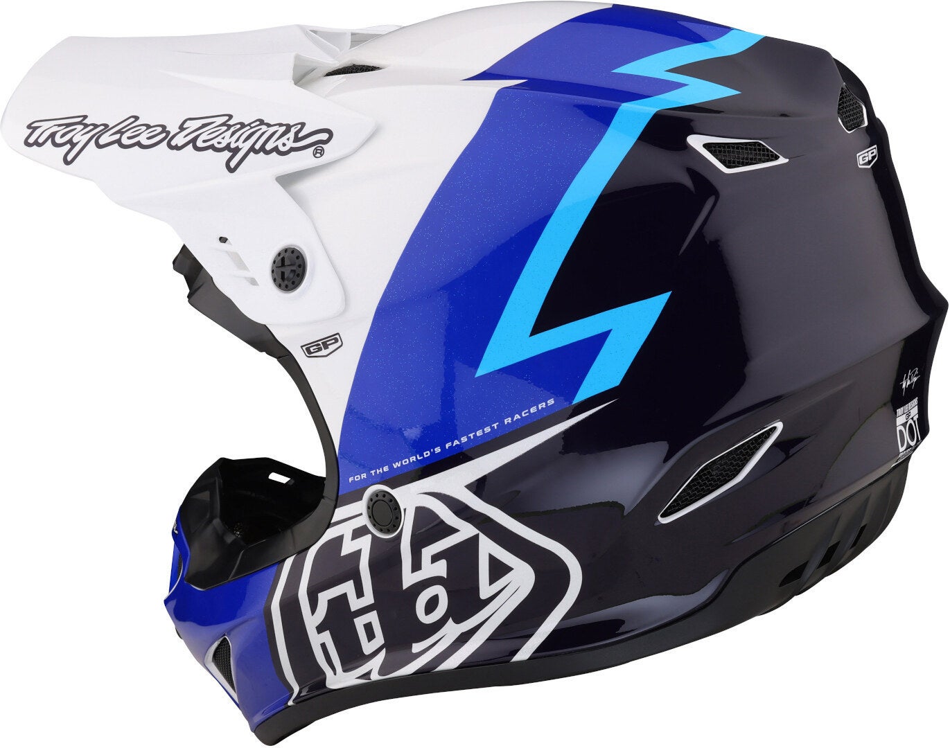 Troy Lee Designs GP Volt Casco da motocross nero/blu/bianco M (57/58) Figura 6