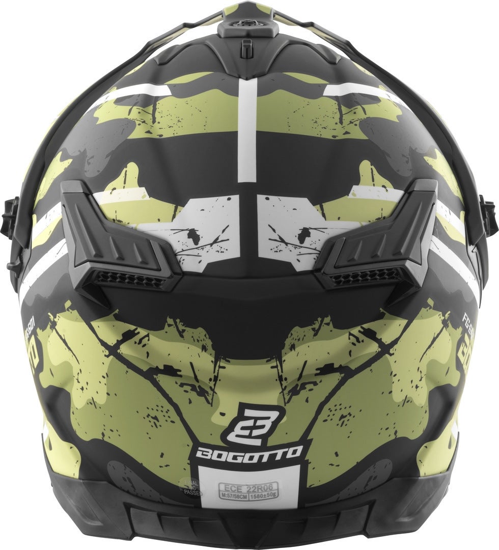 Bogotto FG-601 Sniper Enduro hjelm i glasfiber sort mat/grå/grøn L Figur 11