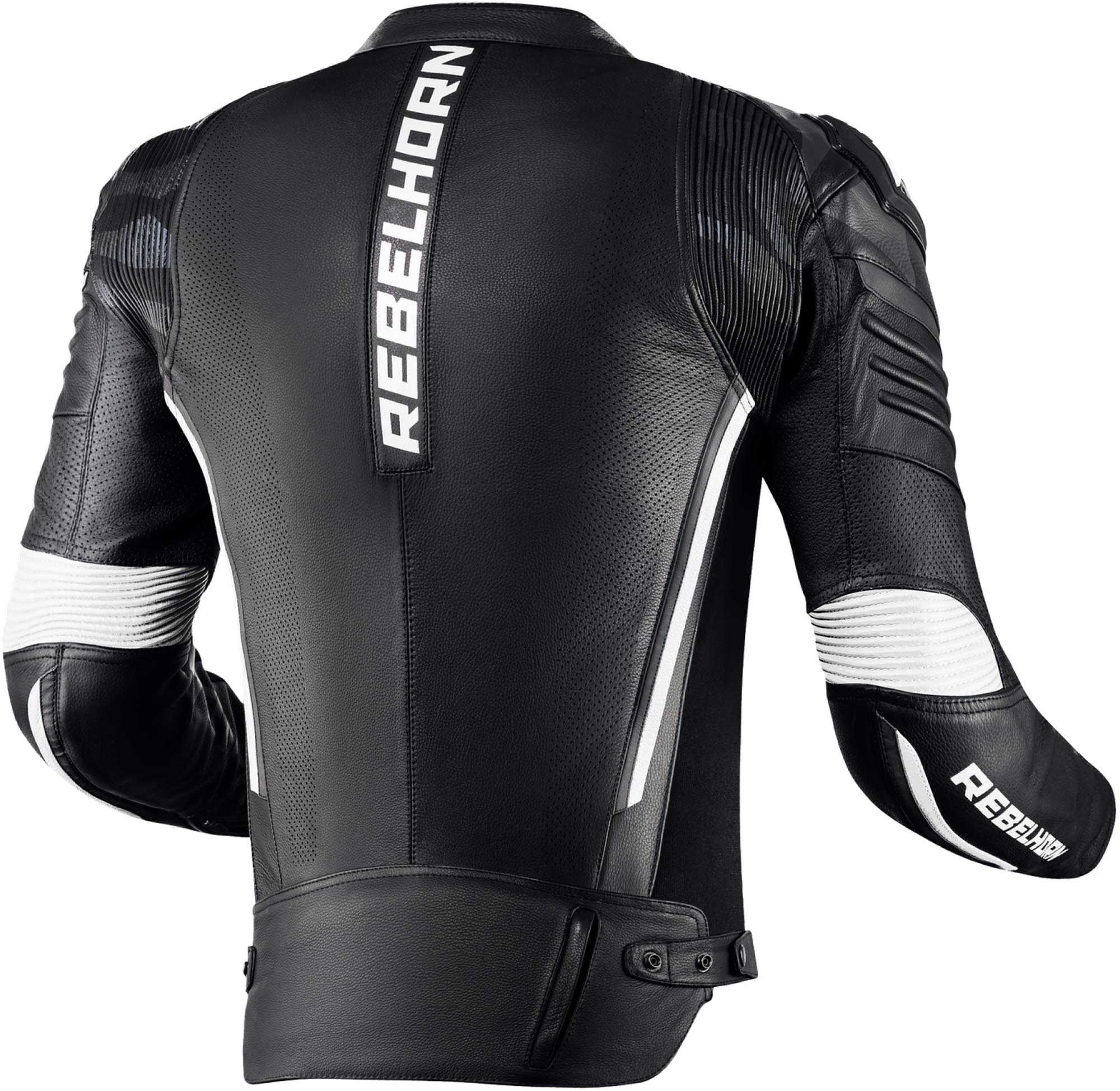 Rebelhorn Vandal Motorcykelskinnjacka svart/vitt 56 Figur 2