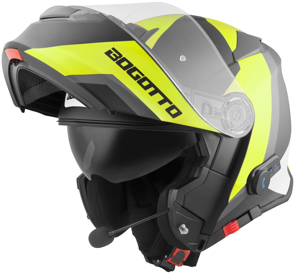 Bogotto V271 BT Zabu Bluetooth hjelm sort mat/neon S Figur 1