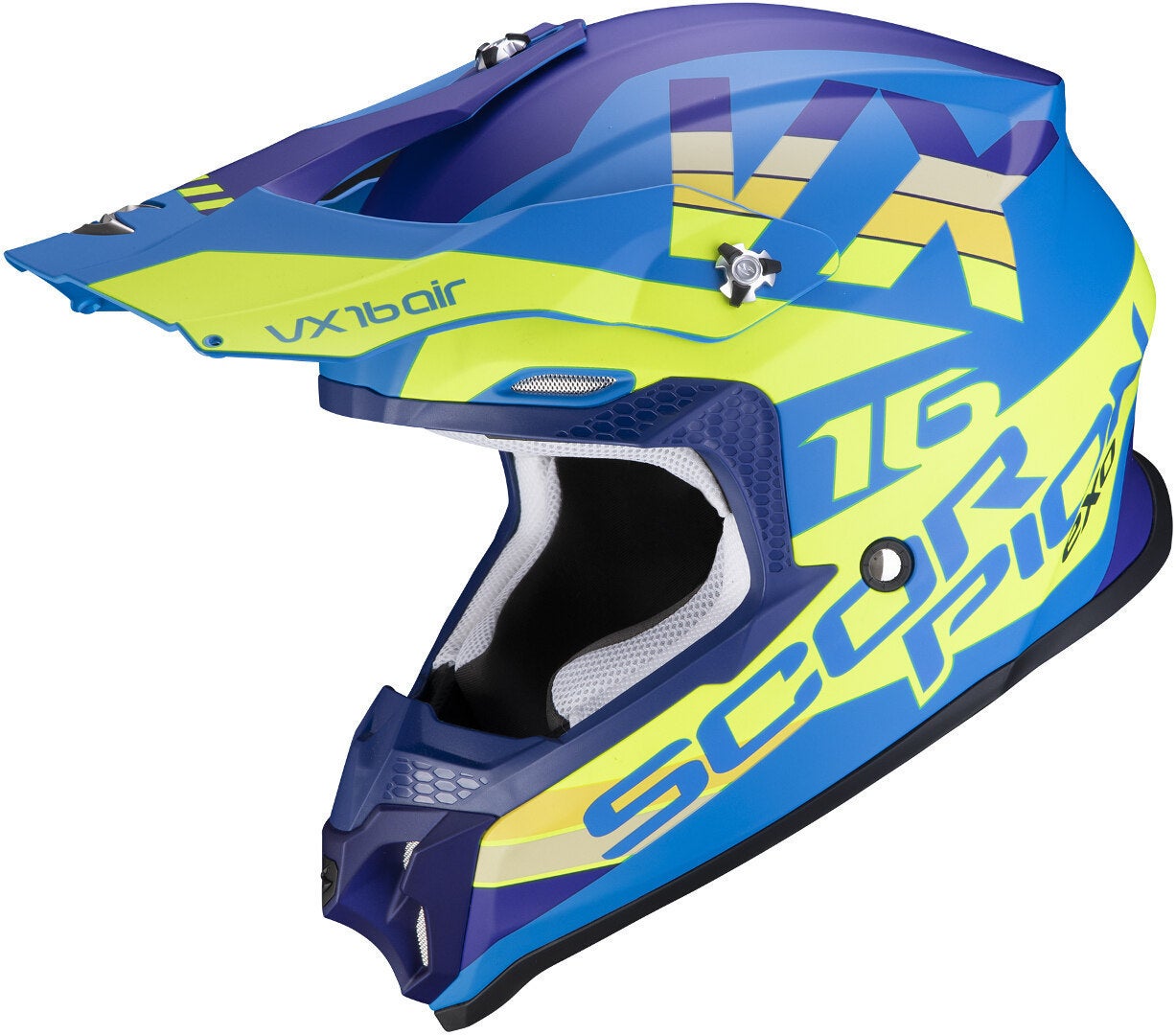 Scorpion VX-16 Air X-Turn Casco motocross blu/giallo XL (61/62) Figura 1