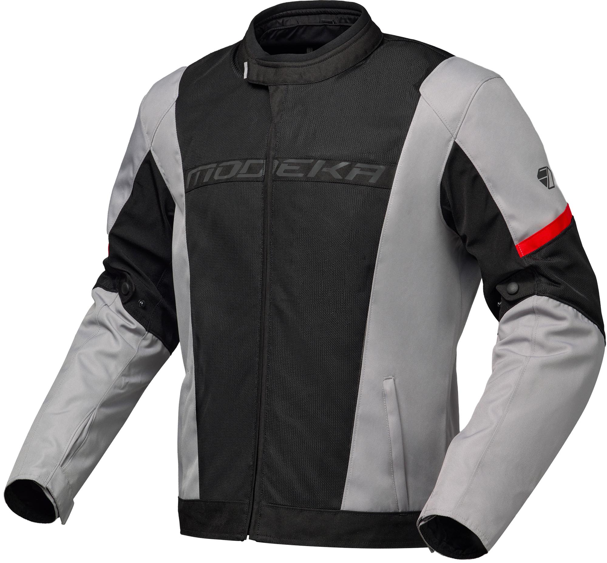 Modeka Jano Air Textilní bunda pro motocykl Černá/světle šedá M Obrázek 1