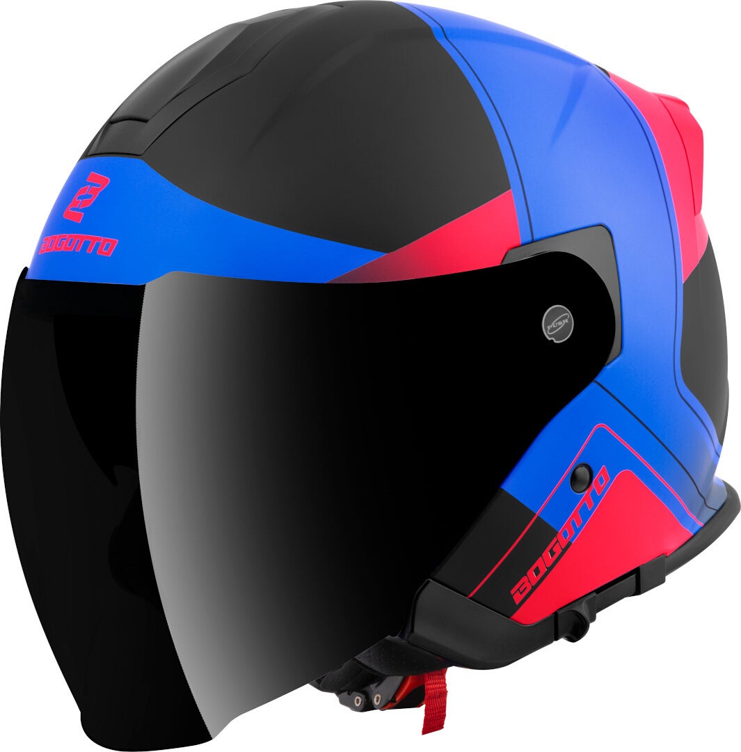 Bogotto H586 City-B Jet Helmet black matt/red/blue S Figure 5