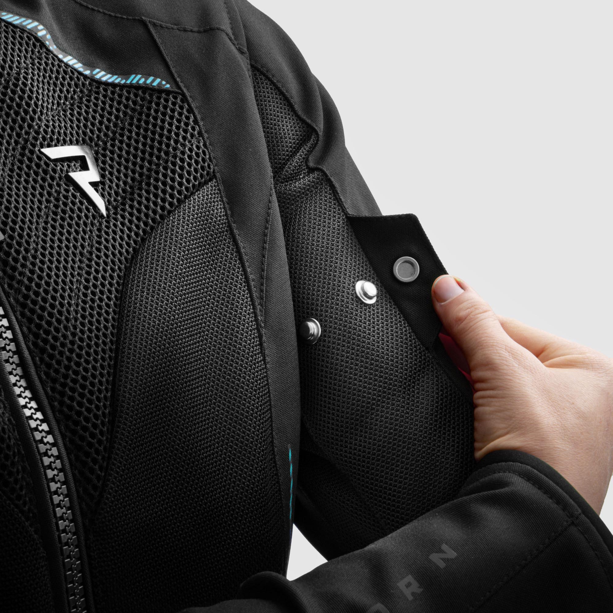 Rebelhorn Jax waterproof Ladies Motorcycle Textile Jacket black/blue XL Figure 6