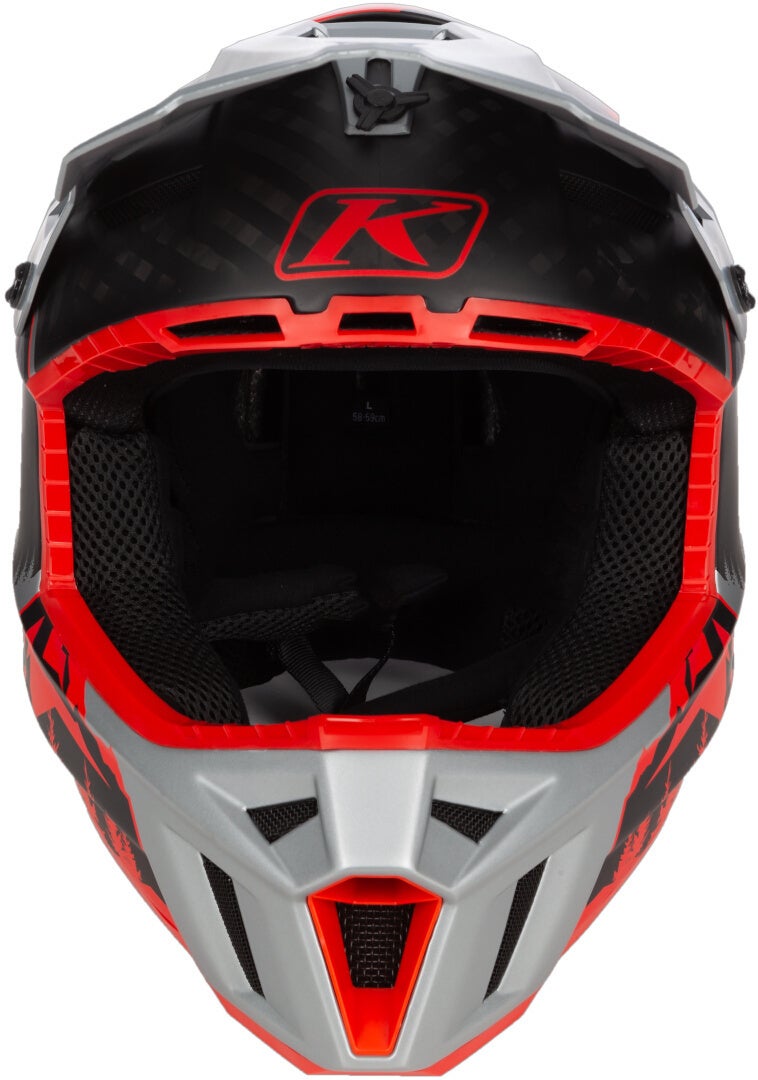 Klim F3 Carbon DNA Snescooter hjelm sort/grå/rød XXXL (64/65) Figur 5