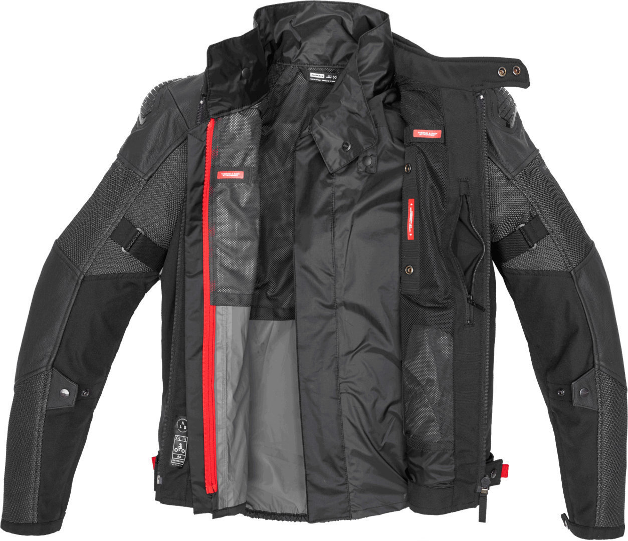 Spidi Vent Pro Motorrad Lederjacke schwarz 52 Abbildung 2