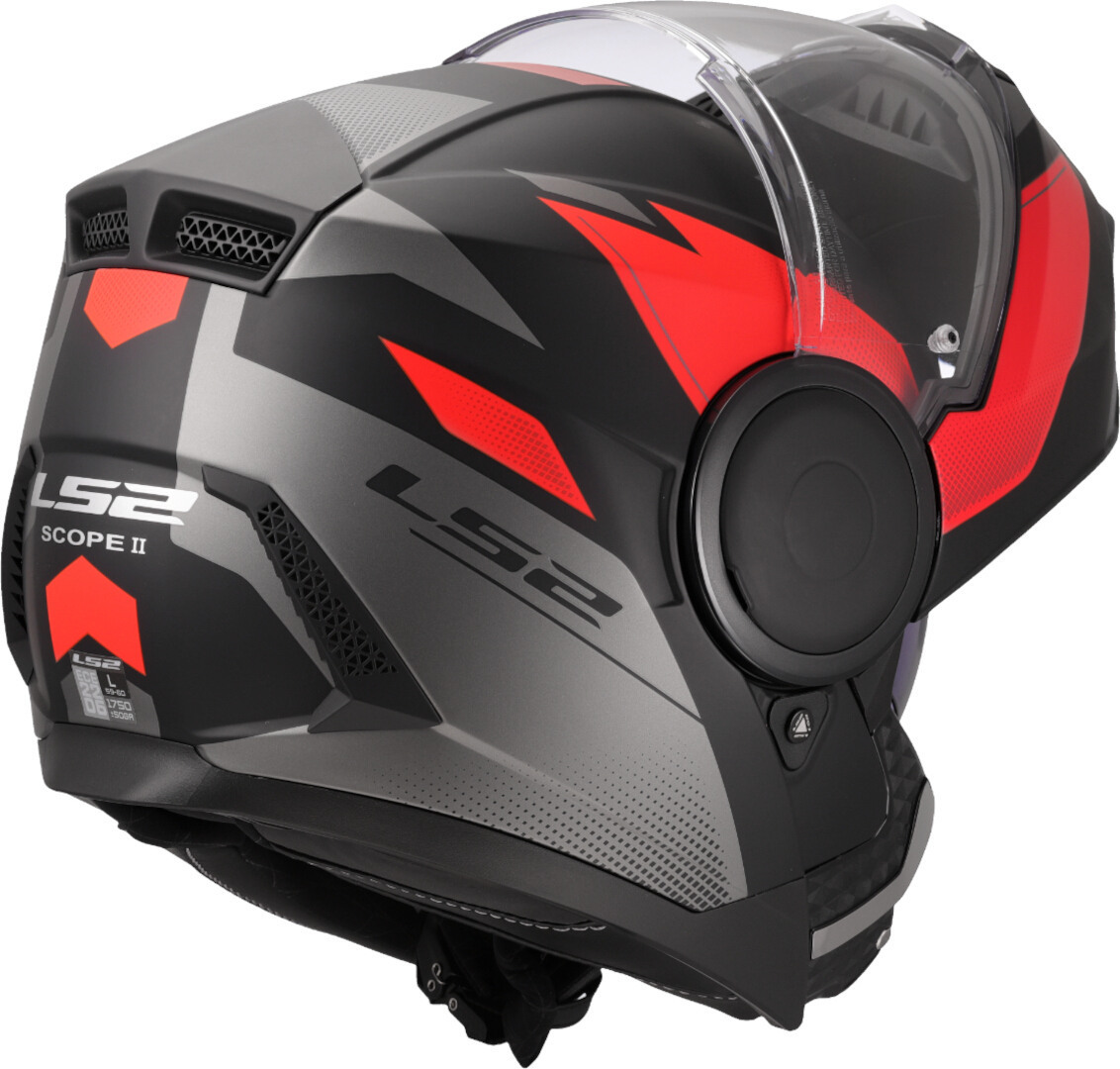 LS2 FF902 Scope II Duria Casco nero opaco/rosso M (57/58) Figura 11