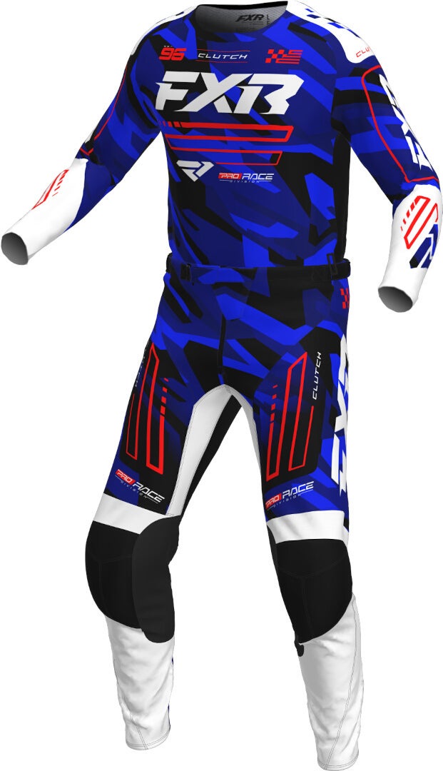 FXR Clutch 2025 Motocross Pants blue/white/red 38 Figure 3