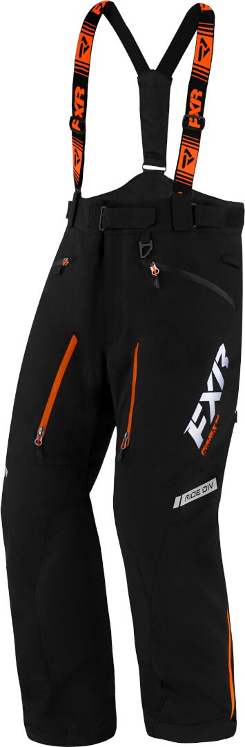 FXR Mission FX 2023 Snescooter Bib Bukser sort/orange 3XL Figur 1