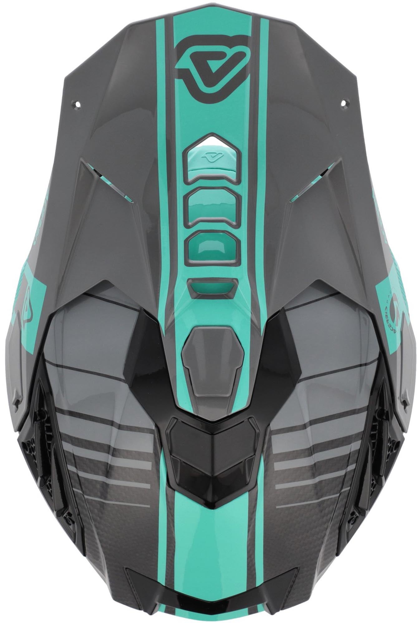 Acerbis Airstrike-C Graphic Carbon Motocross Helm schwarz/türkis XS (53/54) Abbildung 5