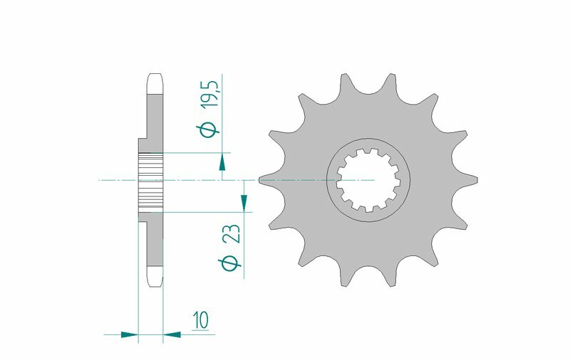AFAM Standard-Stahlkettenrad 22303 - 520 Abbildung 1