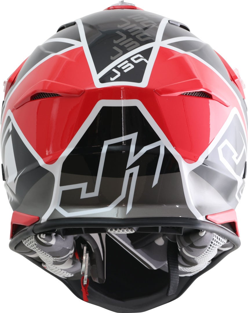 Just1 J39 Thruster Capacete de Motocross preto/branco/vermelho S (55/56) Figura 2