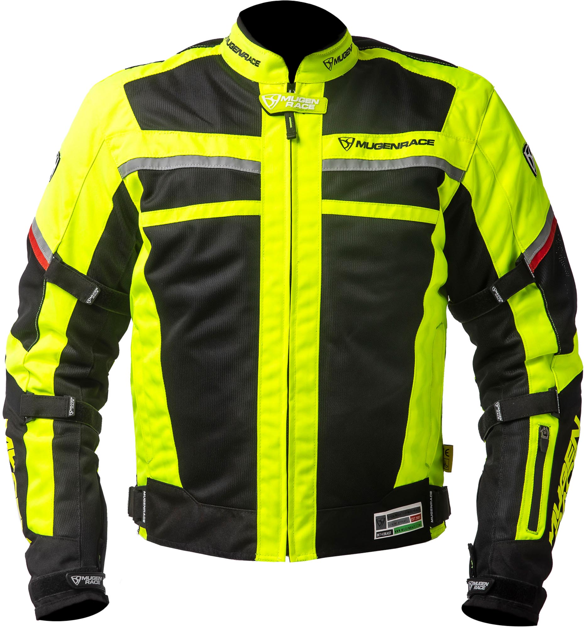 MUGENRACE A-Ttraversare waterproof Motorcycle Textile Jacket black/neon M Figure 1