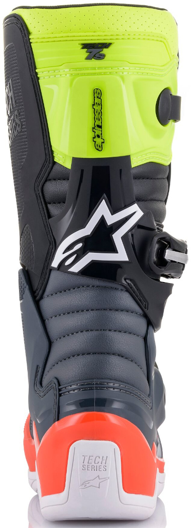 Alpinestars Tech 7S Ungdom Motocross Stövlar grå/gul/röd 35,5 Figur 4