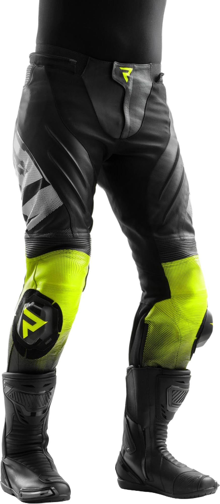 Rebelhorn Inferno Motorcycle Leather Pants black/white/yellow 54 Figure 11