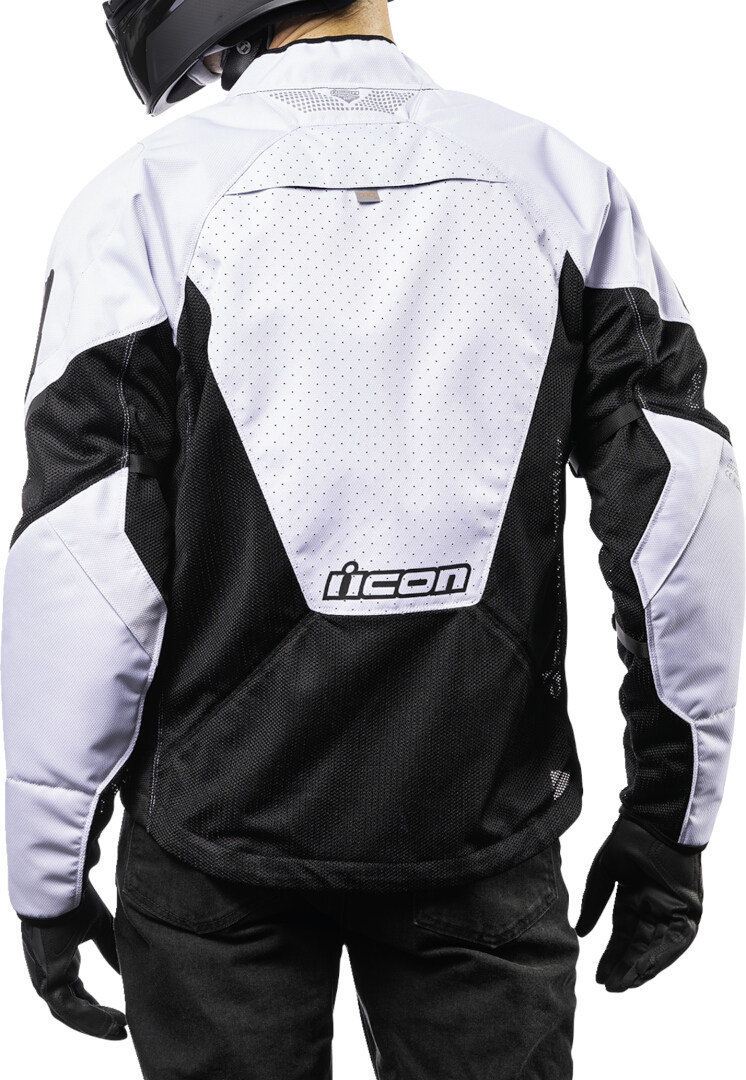 Icon Mesh AF 2023 Motorcycle Textile Jacket black/white L Figure 4
