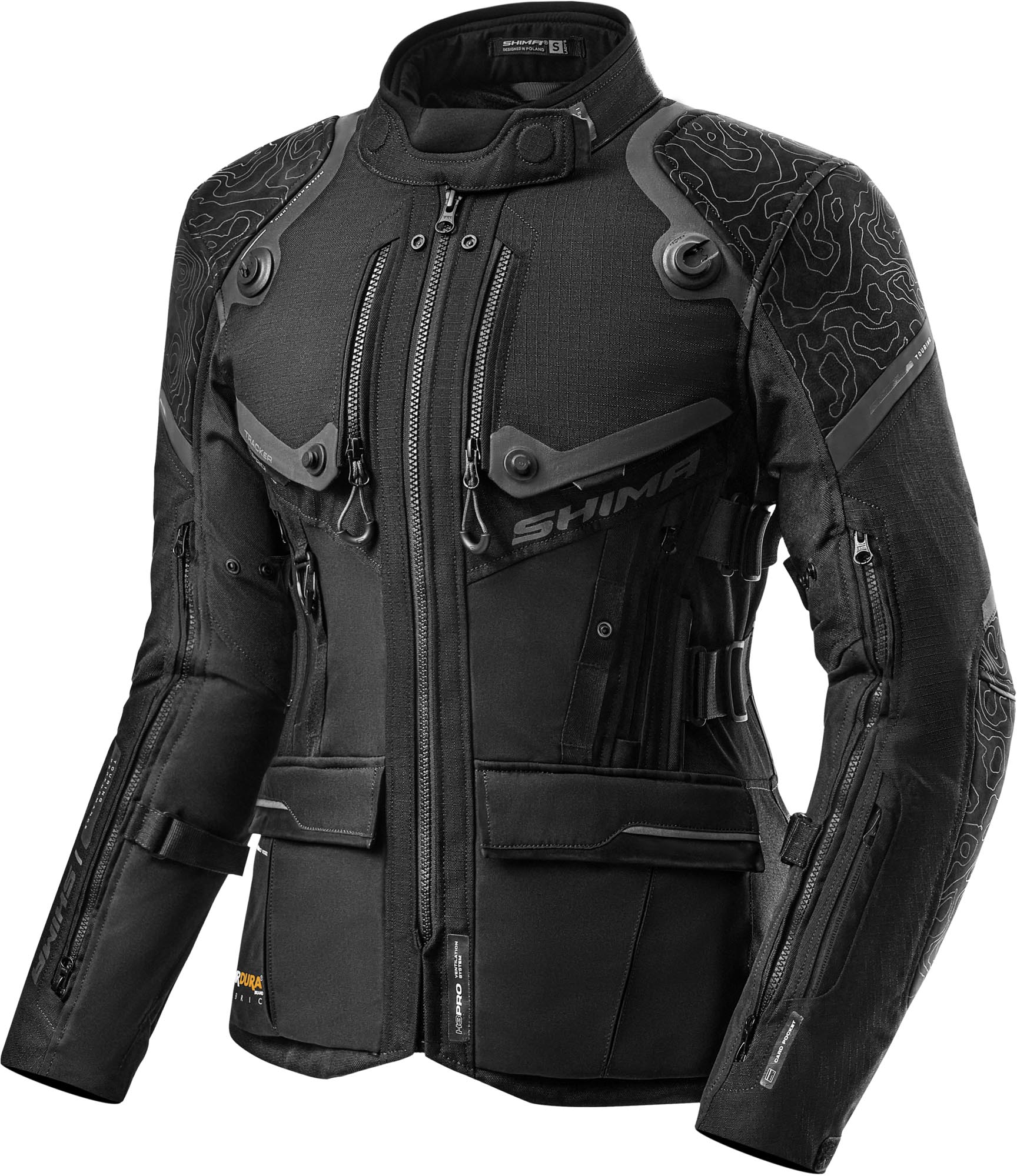 SHIMA Tracker Motorcycle Textile Jacket black S Figure 1