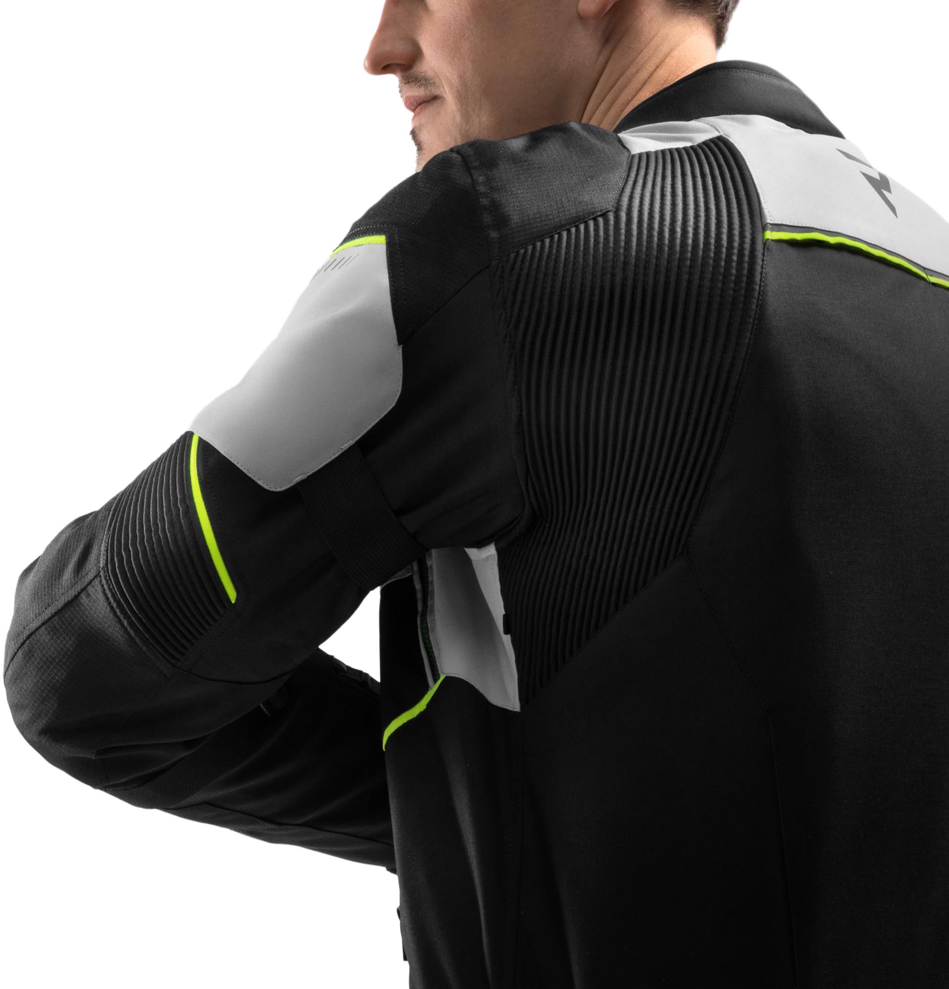 Rebelhorn Swift waterproof Motorcycle Textile Jacket light grey/yellow M Figure 7
