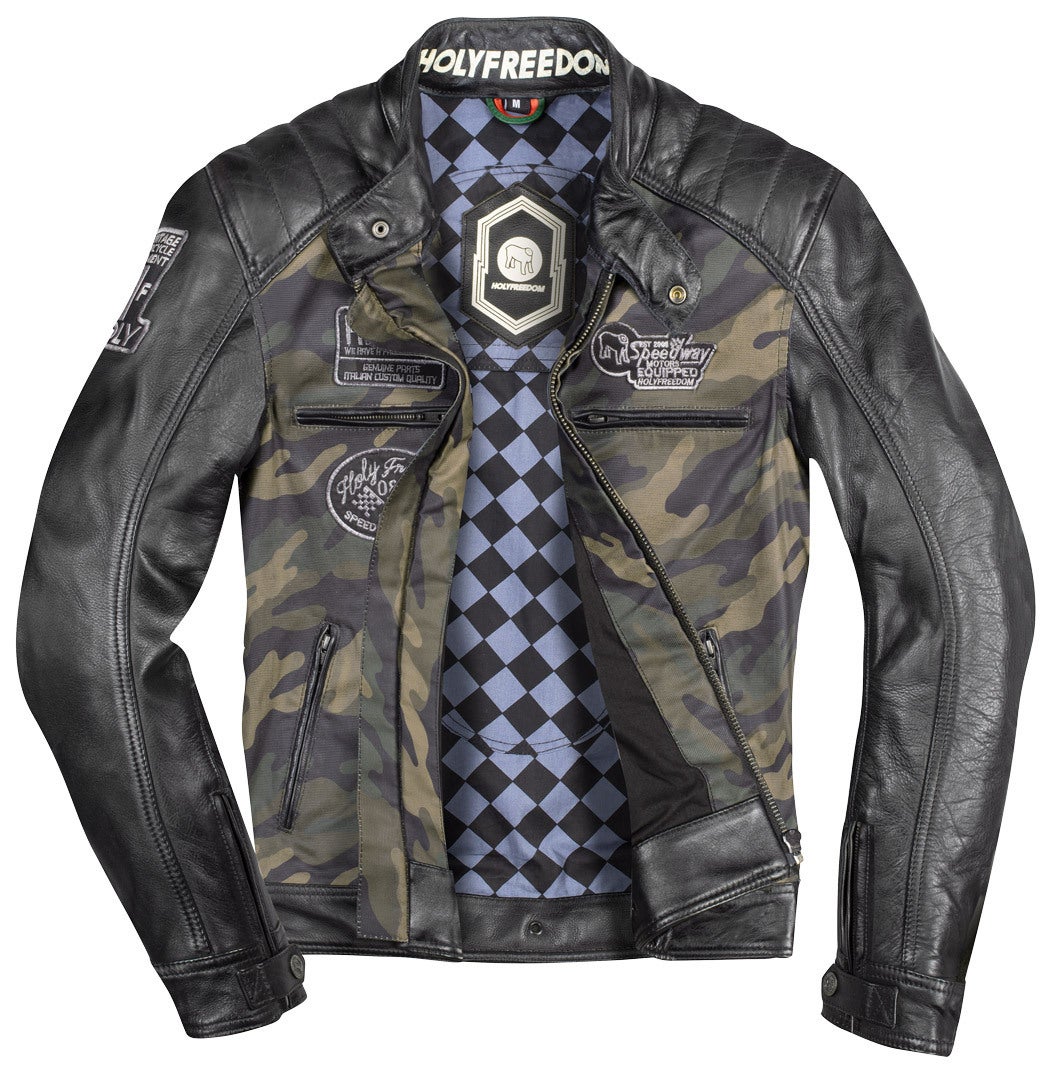 HolyFreedom Zero Camo Motorrad Lederjacke 3XL Abbildung 2