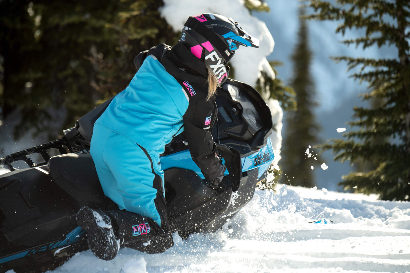 FXR Maverick Lite Dames Eendelig Sneeuwscooter Pak blauw/zwart 12 Figuur 4