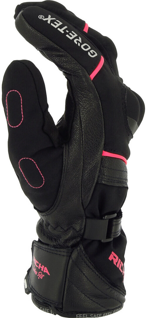 Richa Diana Gore-Tex vattentät Damer Motorcykel Handskar Svart/rosa M Figur 2