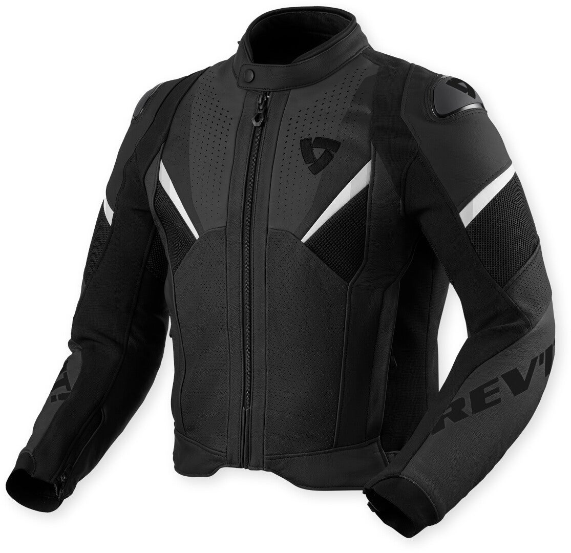 Revit Automate perforated Motorcycle Leather Jacket-image-876665947