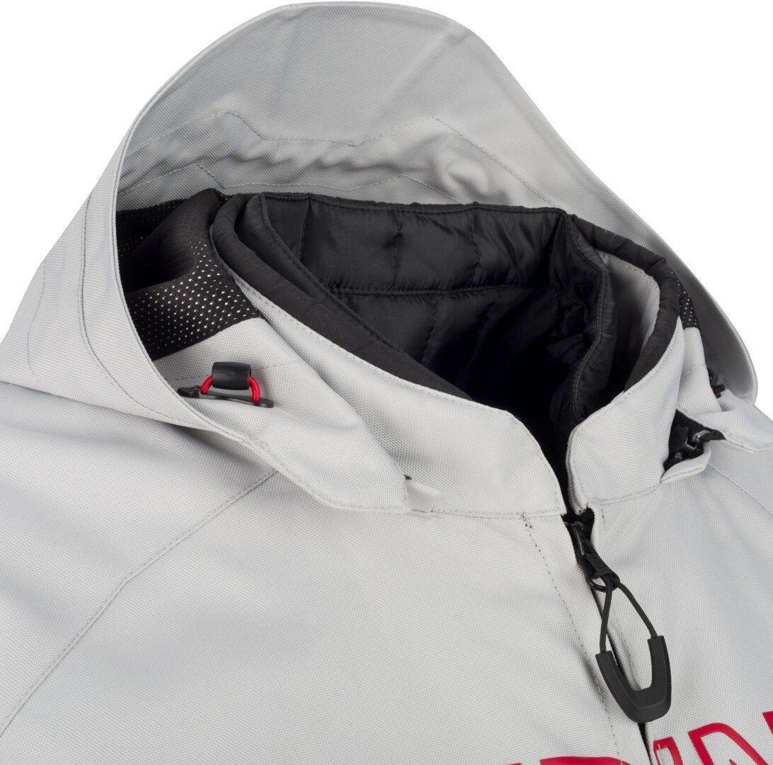 Bering Warwick wasserdichte Motorrad Textiljacke hellgrau/rot M Abbildung 7