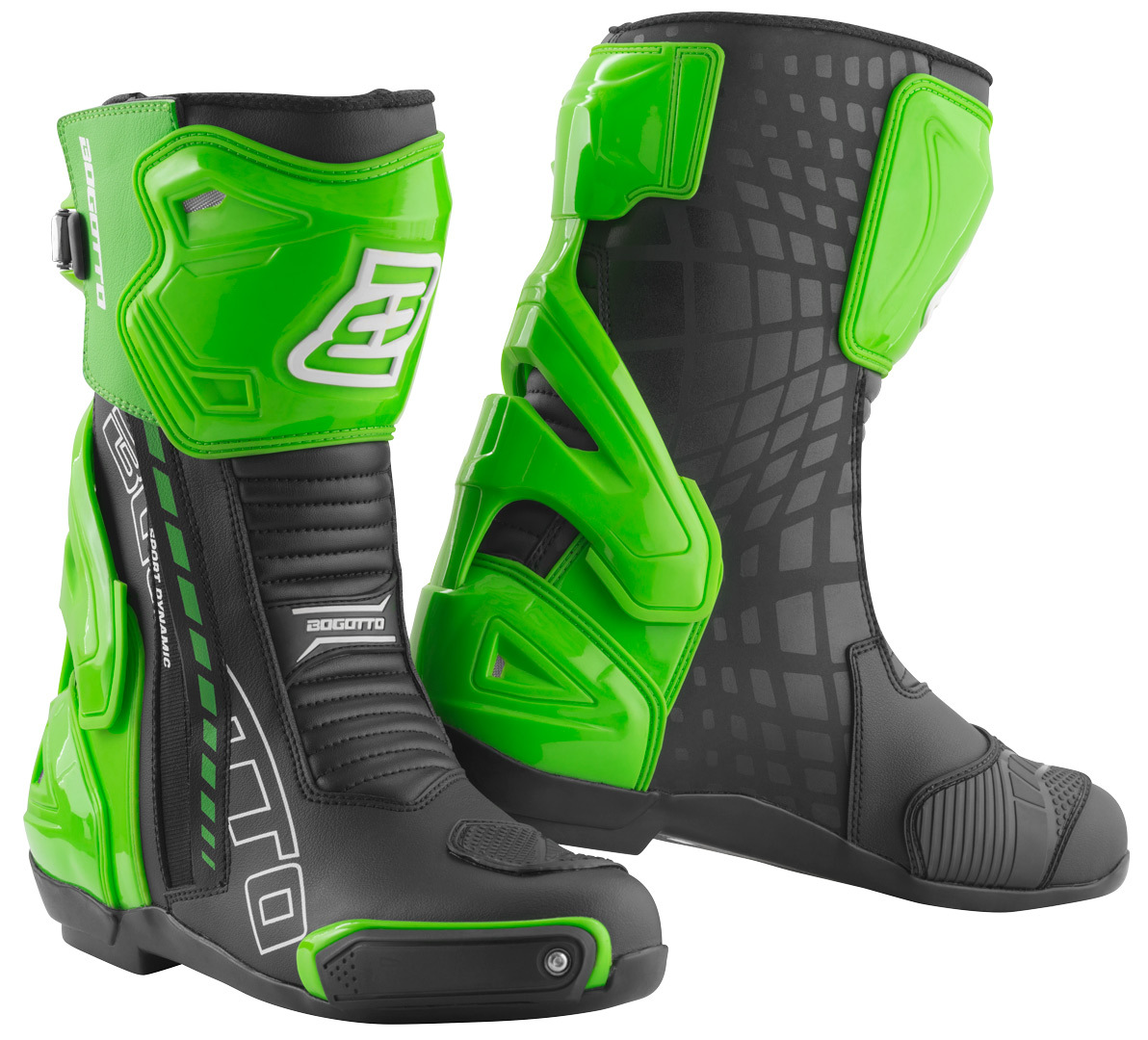 Bogotto Donington Bottes de moto noir/vert 43 Figure 1