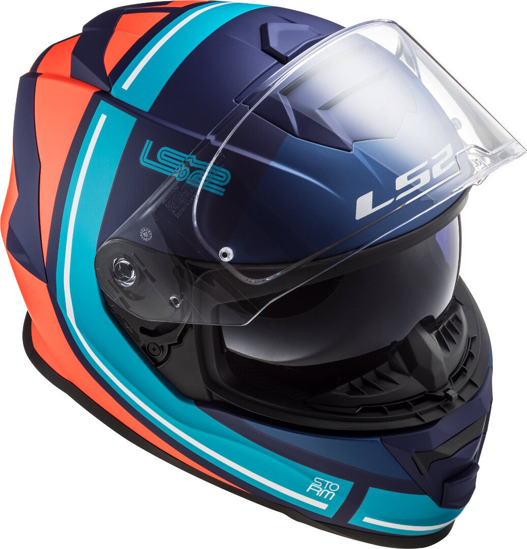 LS2 FF800 Storm Slant Kypärä Sininen/oranssi S (55/56) Kuva 6