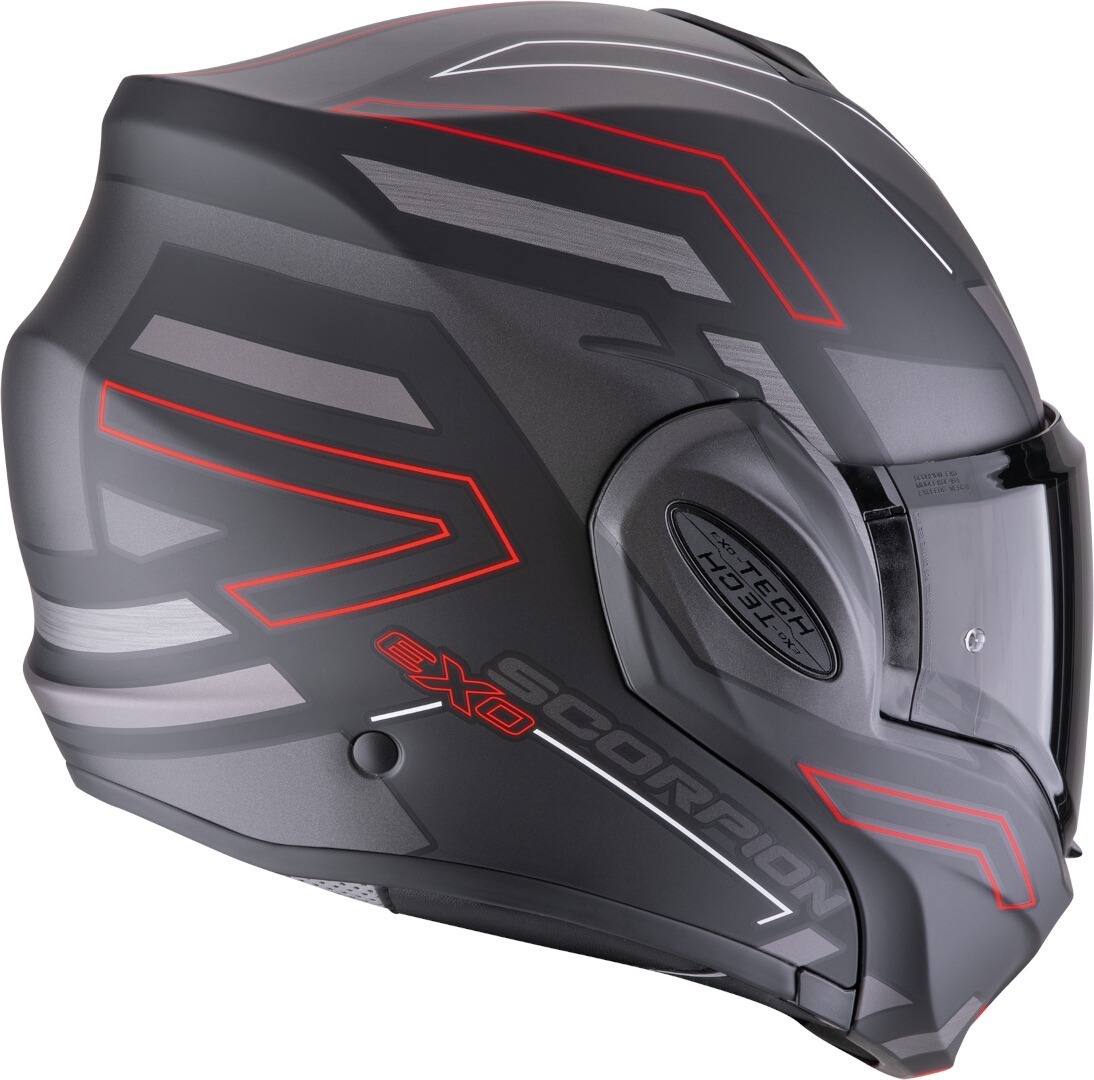 Scorpion EXO Tech Evo Conquer Hjelm sort mat/rød XL (60/61) Figur 3