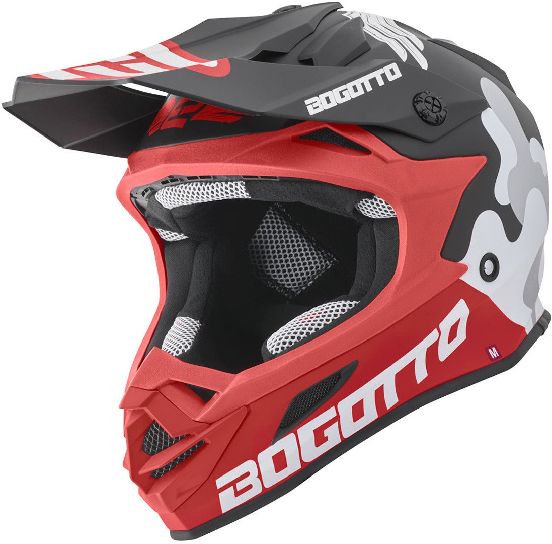 Bogotto V328 Camo Motocross Helm schwarz/weiß/rot 2XL Abbildung 1