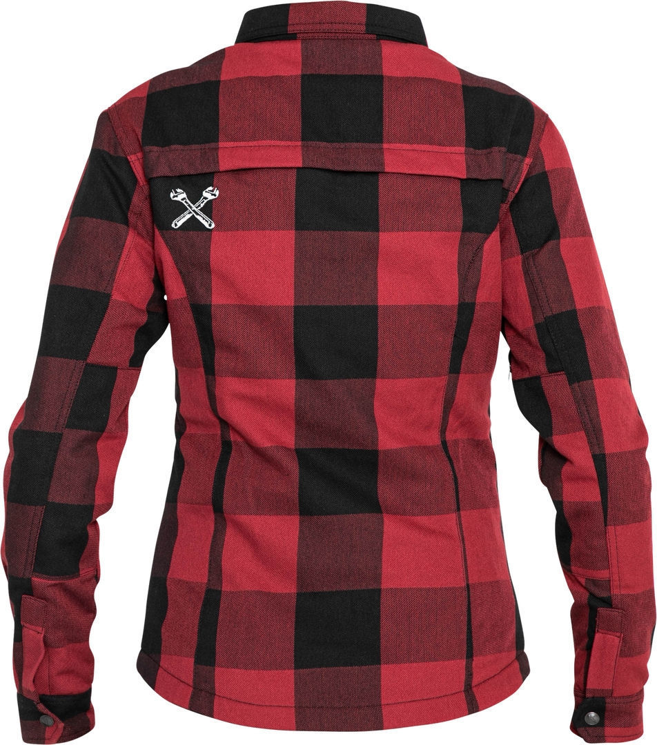 John Doe Motoshirt XTM Cămașă de motocicletă pentru doamne Negru/Roșu XS Figura 4