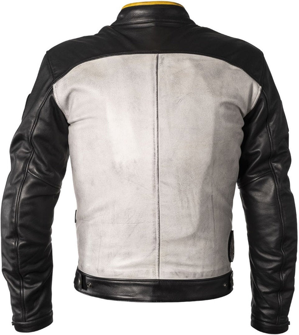 Helstons Indy Motorcycle Leather Jacket white/black/yellow 4XL Figure 2