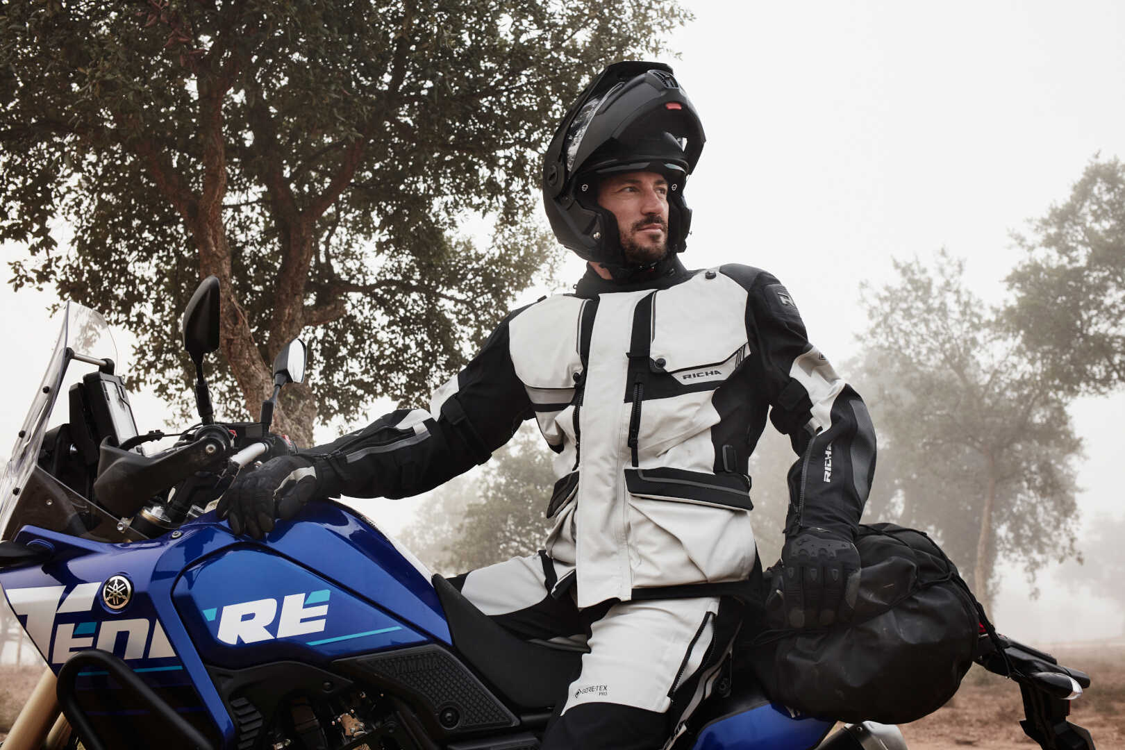 Richa Armada 1.1 Gore-Tex Pro waterproof Motorcycle Textile Jacket black/white/grey L Figure 3