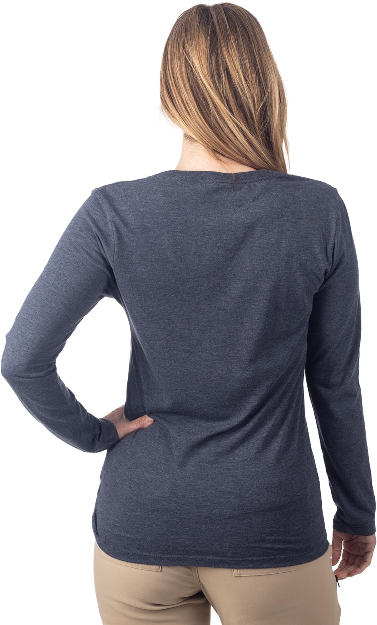 Side view of Klim Haven Tri-Blend Ladies Long Sleeve Shirt
