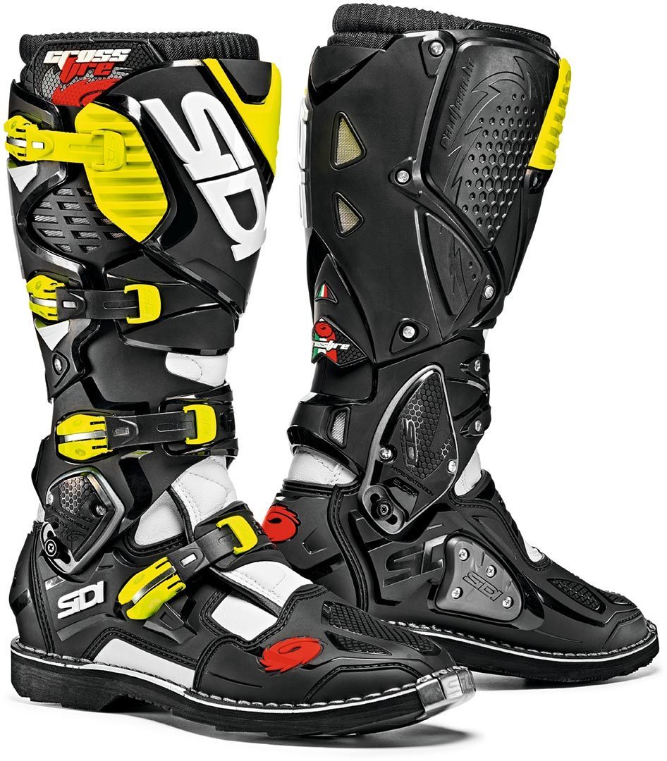 Sidi Crossfire 3 Motocross støvler sort/neon-gul 48 Figur 1
