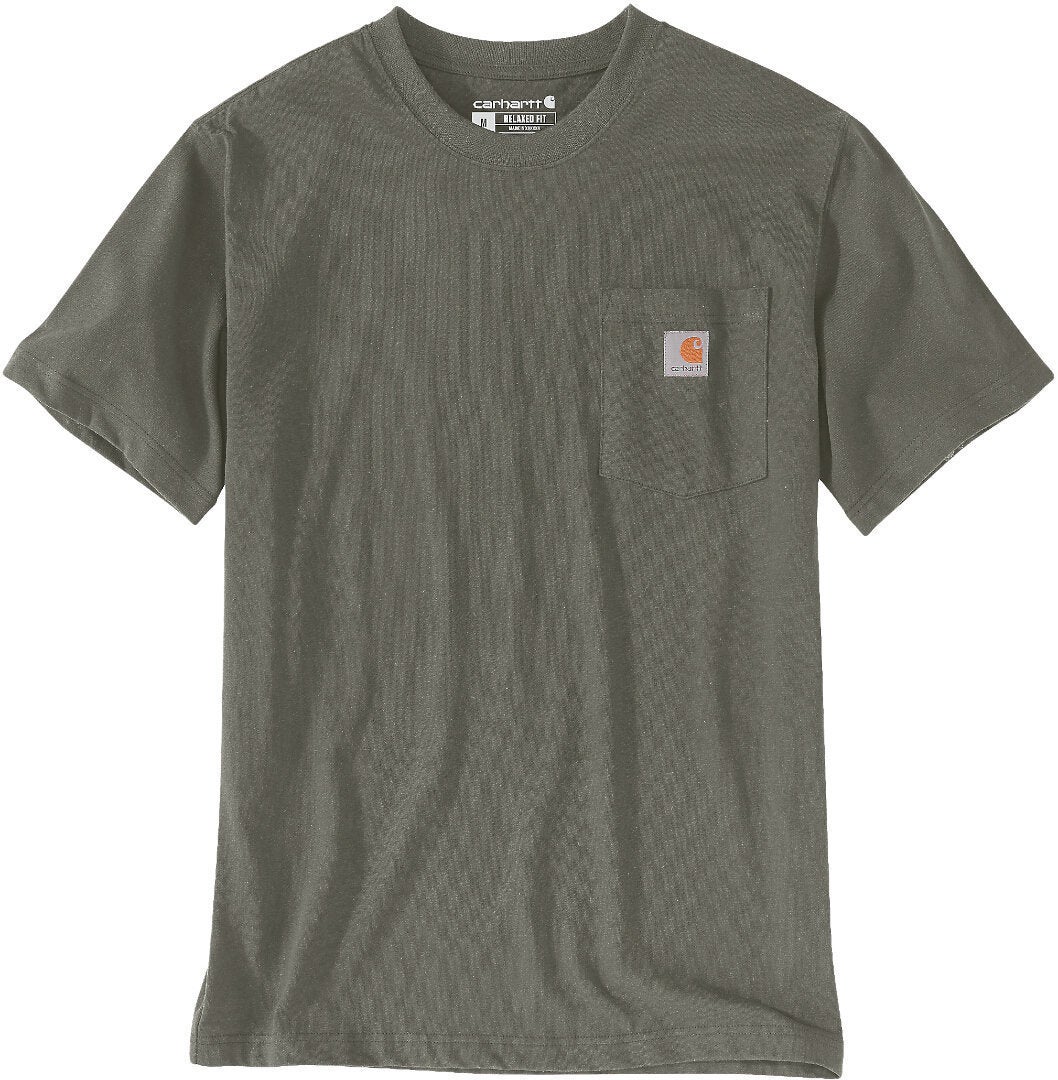 Carhartt Relaxed Fit Heavyweight K87 Pocket 티셔츠 회색/올리브 M 그림 1