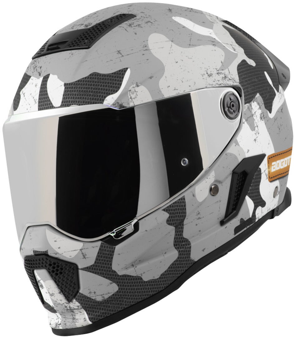 Bogotto Rapto Camo Hjelm hvid mat/grå M Figur 17