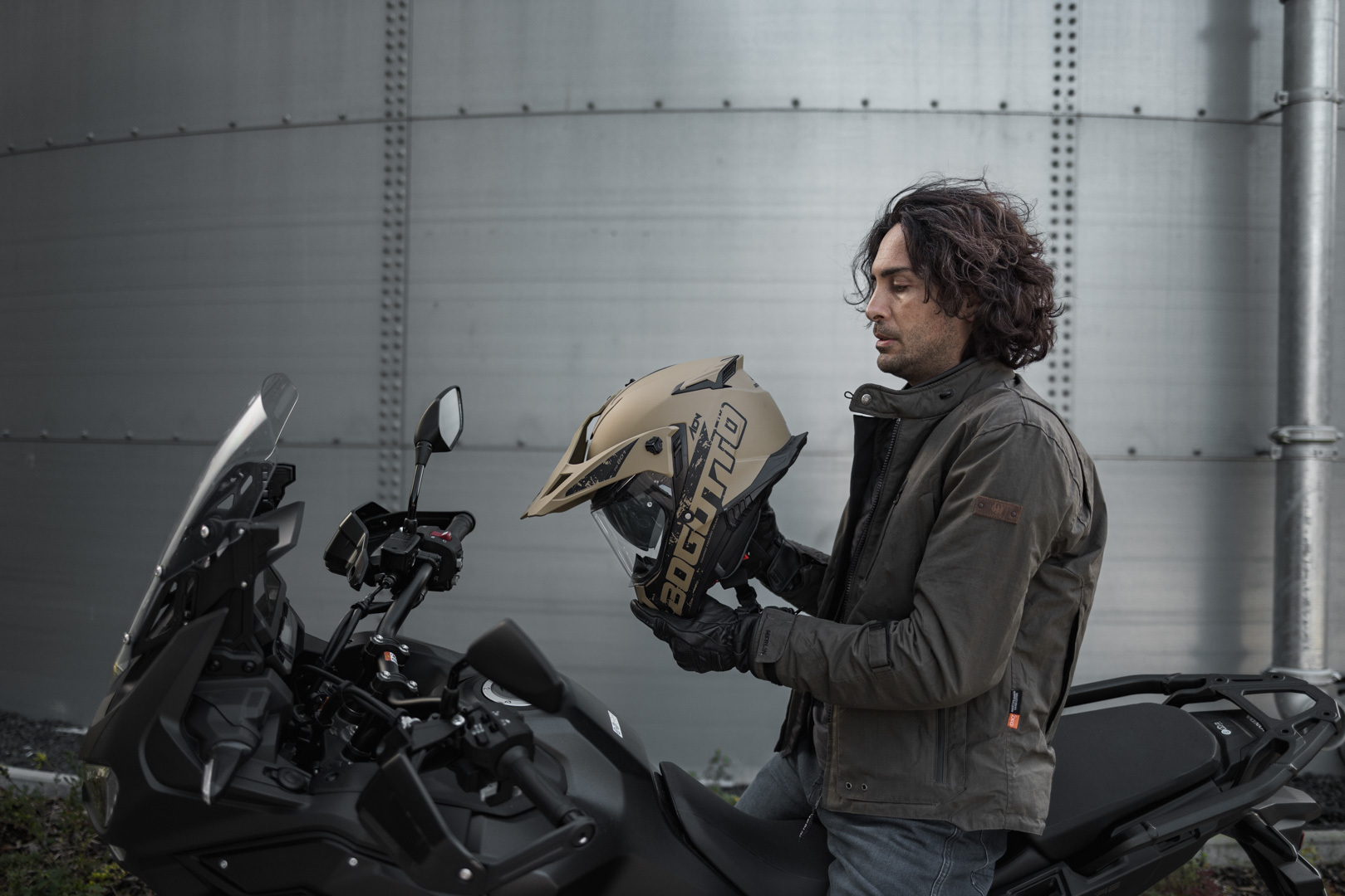 Merlin Exile D3O Explorer Motorcycle Textile Jacket Dark Khaki M Figure 6
