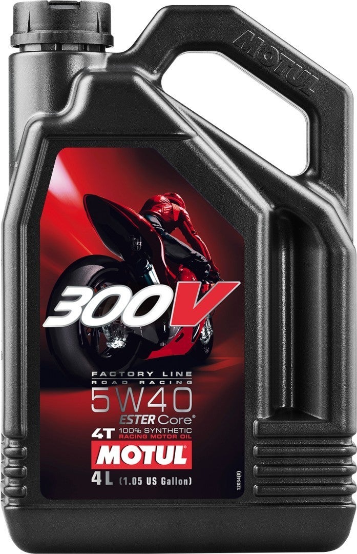 MOTUL 300V 4T Factory Line Road Racing 5W40 Motor Oil 4 Liter Figure 1