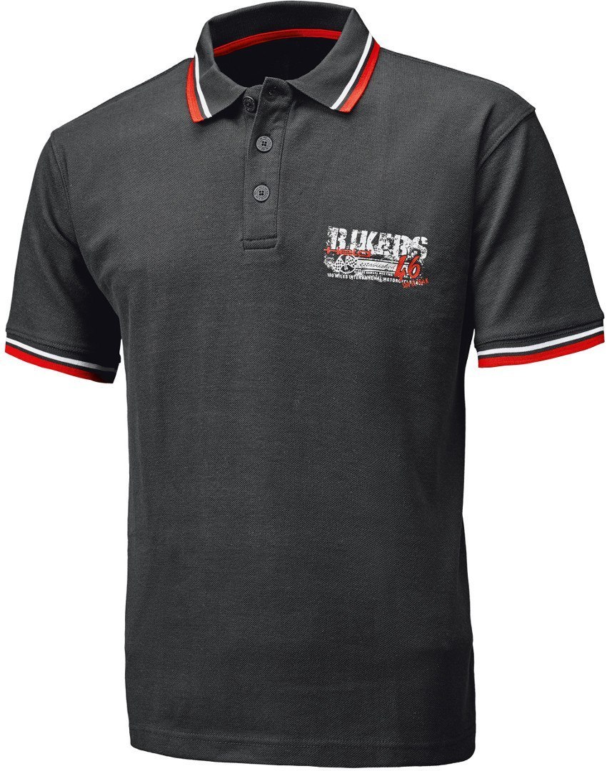 Held Bikers Camicia di Polo nero/rosso M Figura 1